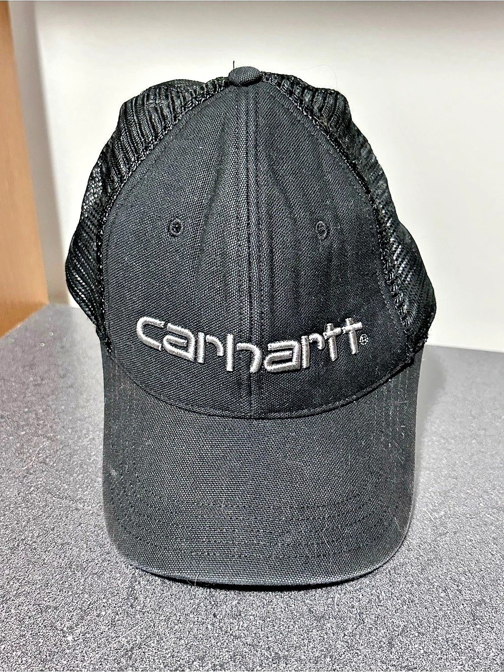 Carhartt Canvas Mesh-Back Logo Graphic Cap Black